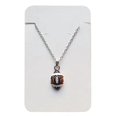Wholesale Accessory Market Women's Football Crystal Necklace In Silver In Multi