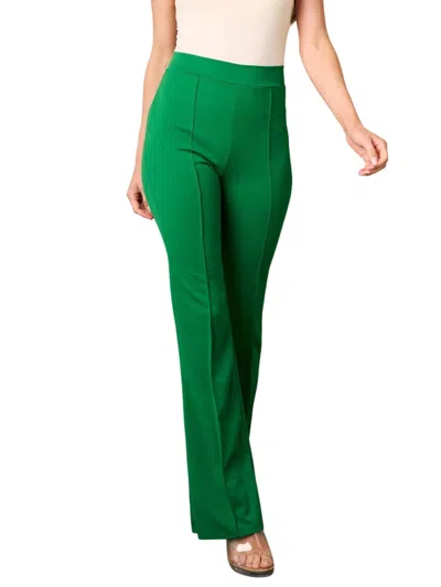Wholesale Fashion Trends Bell Bottoms High Waist Pant In Green In Multi
