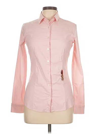 Pre-owned Who*s Who Long Sleeve Button Down Shirt In Pink