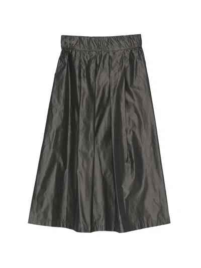 Why Ci Midirock In A-linie Mit Falten In Black