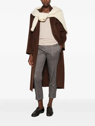 Why Ci Check-pattern Turn-up Trousers In Multi