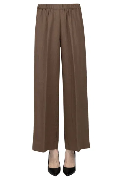 Why Ci Cropped Linen Trousers In Brown