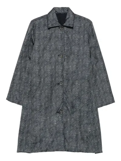 Why Ci Herringbone Reversible Coat In Gray
