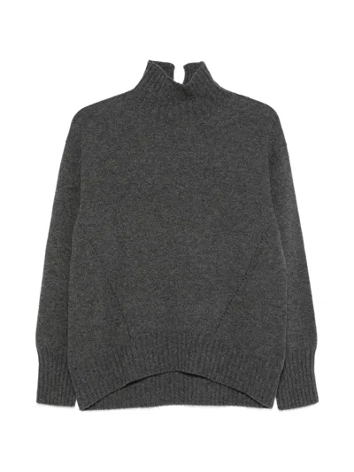 Why Ci Pullover Mit Geripptem Saum In Gray