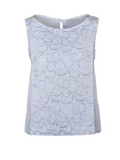 Why Ci Indigo Linen Top In Gray