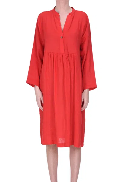 Why Ci Linen Dress In Red