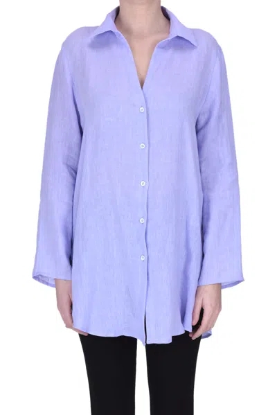 Why Ci Oversized Linen Shirt In Lavender