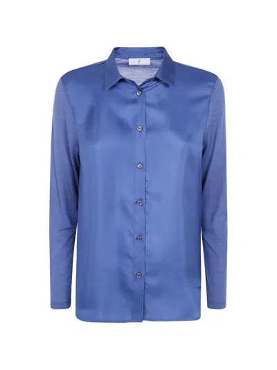 Why Ci Panelled Long-sleeve Shirt In Blue