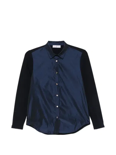Why Ci Panelled Long-sleeve Shirt In Blue