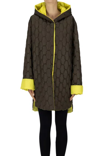 Why Ci Reversible Parka Style Down Jacket In Black