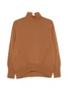 Why Ci Rollkragenpullover Mit Geripptem Saum In Brown