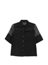 Why Ci Sheer-panel Shirt In Black