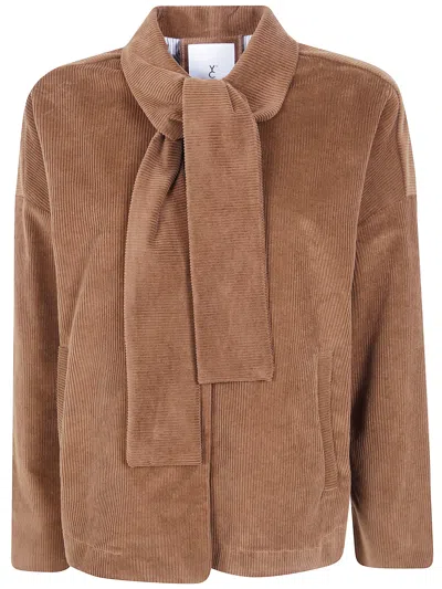Why Ci Shirt With Scarf "short" In Brown