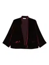Why Ci Velvet Pocket Jacket In Red