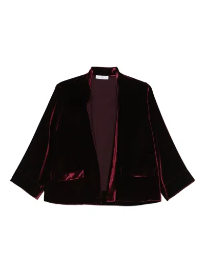 Why Ci Velvet Pocket Jacket In Red
