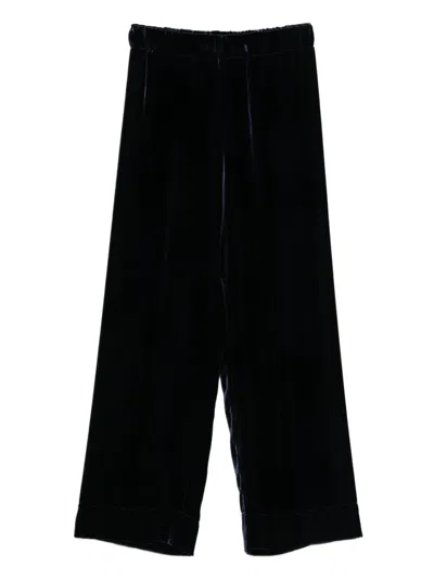 Why Ci Velvet Trousers In Black