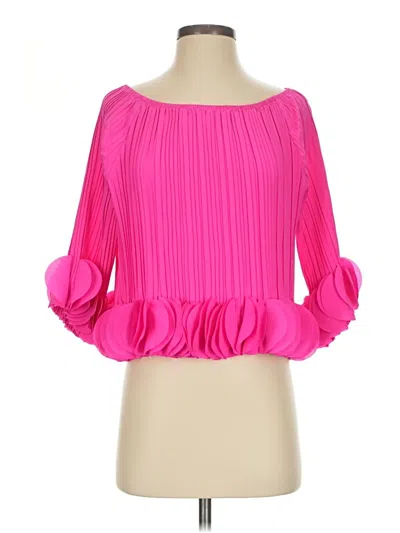 Pre-owned Why Dress 3/4 Sleeve Blouse In Pink