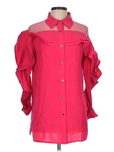Pre-owned Why Dress 3/4 Sleeve Blouse In Pink