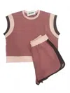 Why Dress Color Block Short Set In Mauve In Multi