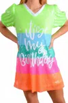 Why Dress Girl's Summer Birthday Dress In Multi In Green