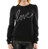 Why Dress Love Script Sweatshirt In Black In Black
