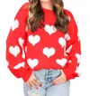Why Dress Love You More Sweater In Red/white In Multi