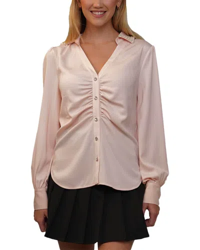 Why Dress Pearl Neck Button Up