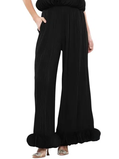 Why Dress Pleated Wide Leg Pants In Black In Multi