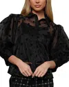 Why Dress Polka Dot Mesh Top In Black