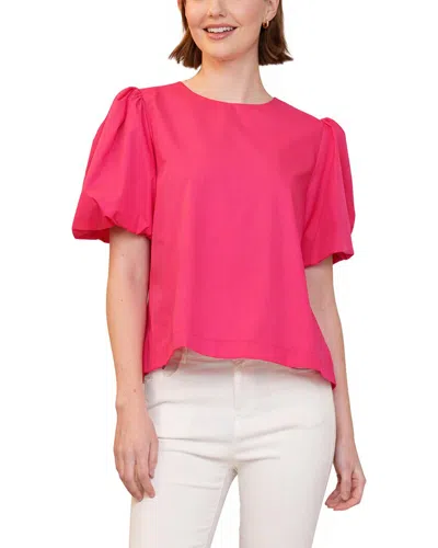 Why Dress Puff Sleeve Top In Pink