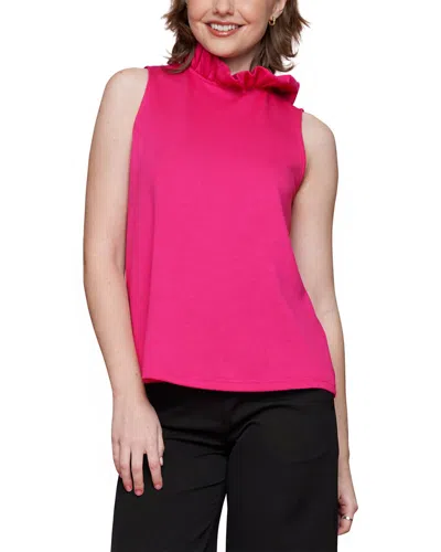 Why Dress Ruffle Neck Bow Back Top In Pink