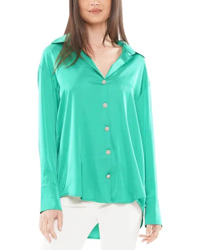 WHY DRESS WHY DRESS SATIN BUTTON DOWN BLOUSE