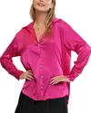Why Dress Satin Button Down Blouse
