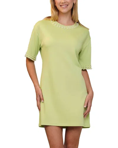 Why Dress Three Strand Pearl Neckline Top In Green