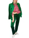 Why Dress Velvet Blazer In Green In Green