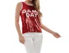 Why Dress Women's Game Day Tank Top In Red/white In Red