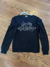 Why Dress Women's It's My Birthday Puff Sleeve Sweatshirt In Black In Black