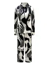 Why Mary Black And White Retro Pants Suit - Margaux In Black/white