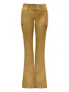 Why Mary Low Rise Flared Gold Pants "nemesis" In Gold