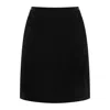 Why Mary Women's Black Velvet Classic Sixties Style A-line Mini Skirt - Jackie O In Black