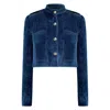 Why Mary Women's Blue Lucia Corduroy Cropped Jacket In Blue