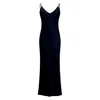 Why Mary Women's Iris Bias Maxi Slip Dress In Black In Black