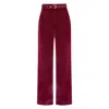 Why Mary Women's Pink Odessa Stretch Corduroy High Waisted Pants In Raspberry In Pink