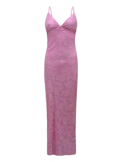 Why Mary Women's Pink / Purple Pink Bias Maxi Resort Wear Dress - Selene In Pink/purple