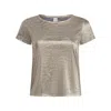 Why Mary Women's Rhea Metallic Knit T-shirt In Gold In Gold