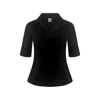 Why Mary Women's The Kate Short Sleeve Cotton Shirt Blouse In Black In Black