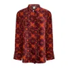 Why Mary Women's Yellow / Orange / Red Marrakesh Long Sleeve Shirt Blouse In Yellow/orange/red