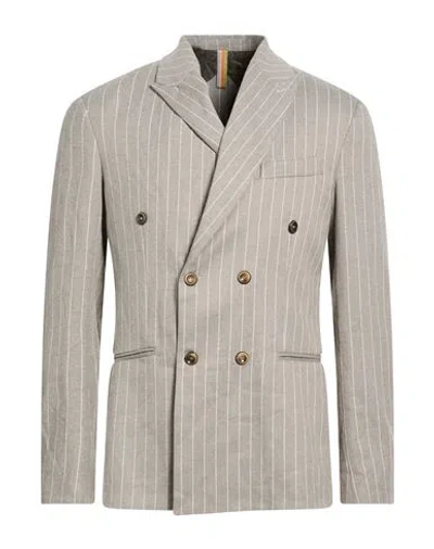 Why Not Brand Man Blazer Beige Size 42 Polyester, Viscose, Elastane In Gray