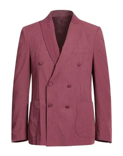 Why Not Brand Man Blazer Burgundy Size 42 Polyester, Viscose, Elastane In Red
