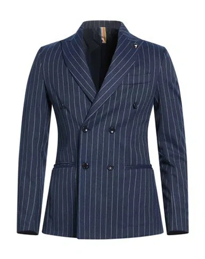 Why Not Brand Man Blazer Midnight Blue Size 36 Polyester, Viscose, Elastane